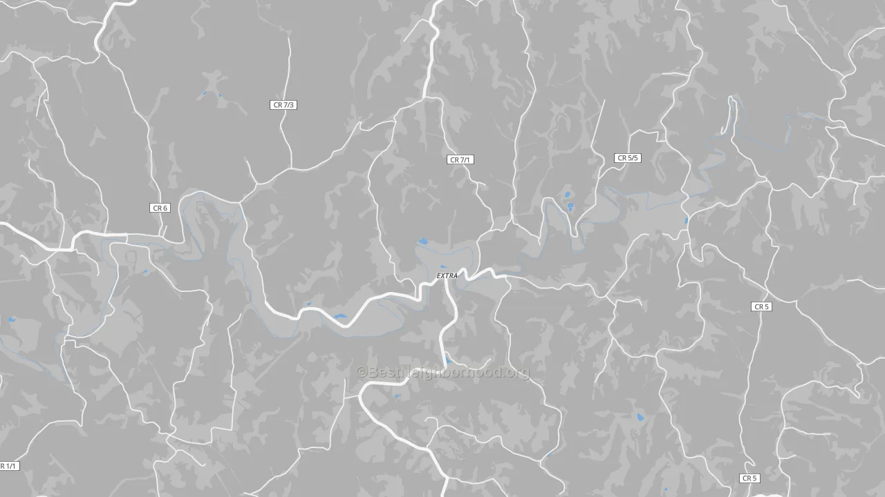 Transit Grade map of Extra, WV