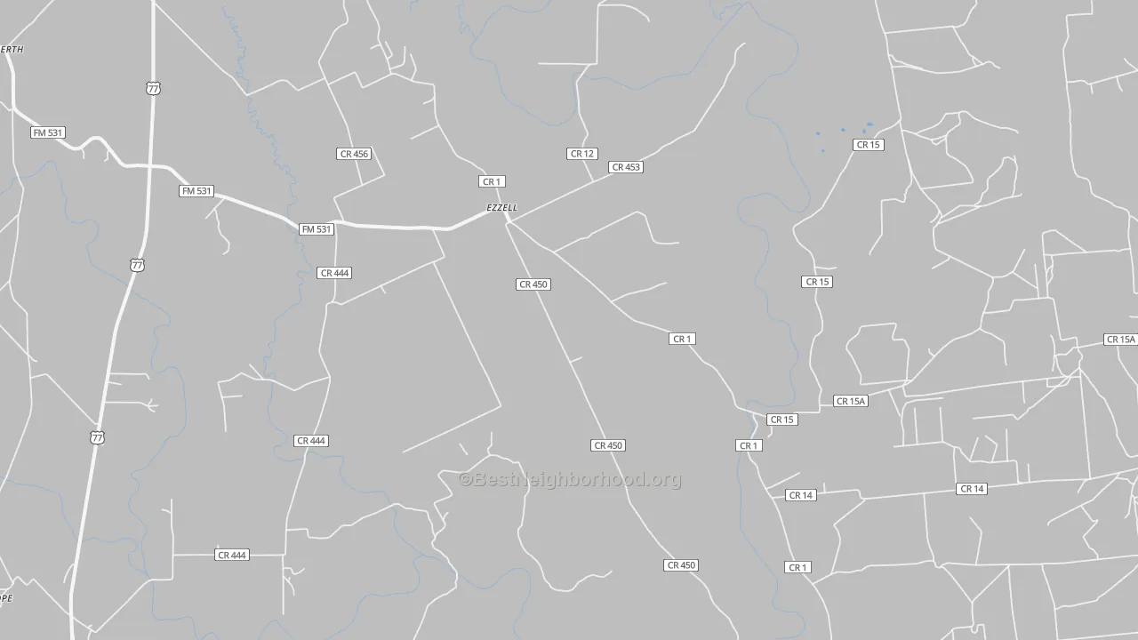 Transit Grade map of Ezzell, TX