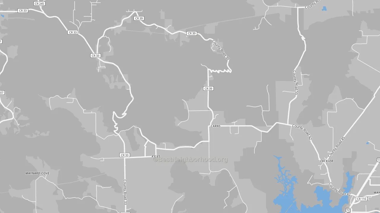 Transit Grade map of Fackler, AL
