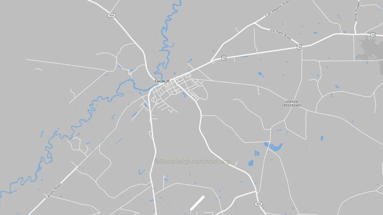 Transit Grade map of Fair Bluff, NC