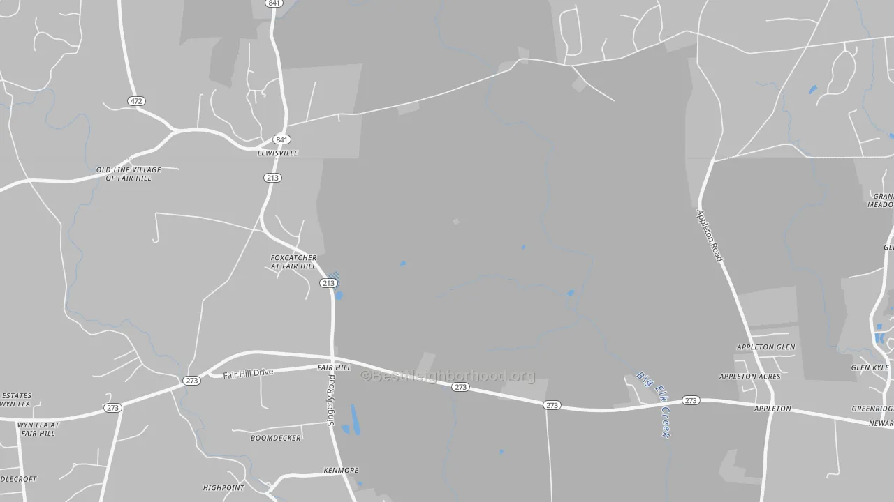 Transit Grade map of Fair Hill, MD