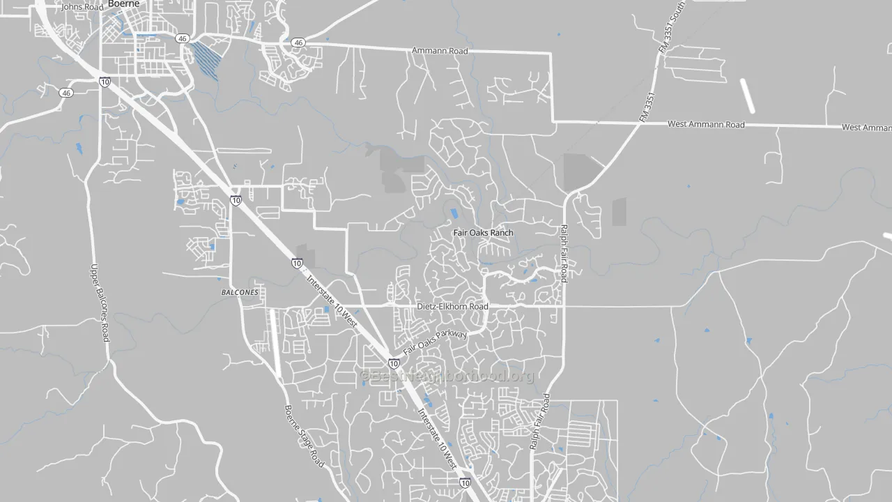 Transit Grade map of Fair Oaks Ranch, TX