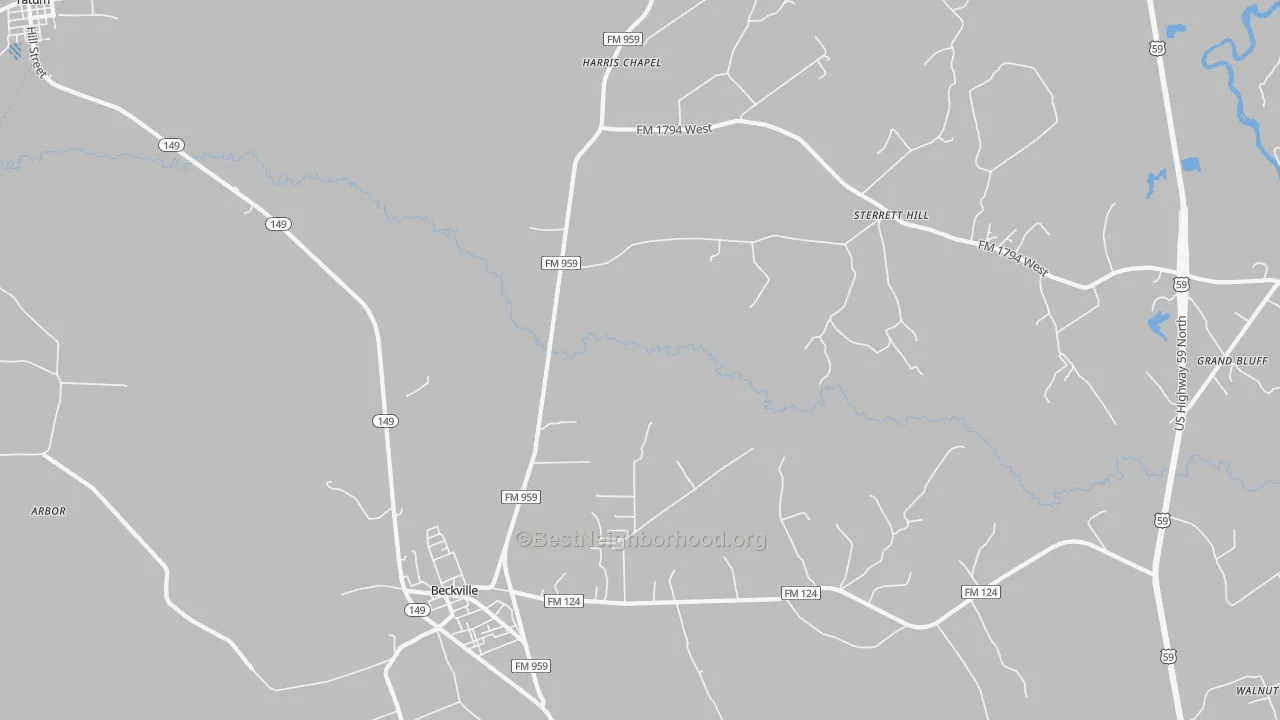 Transit Grade map of Fair Play, TX