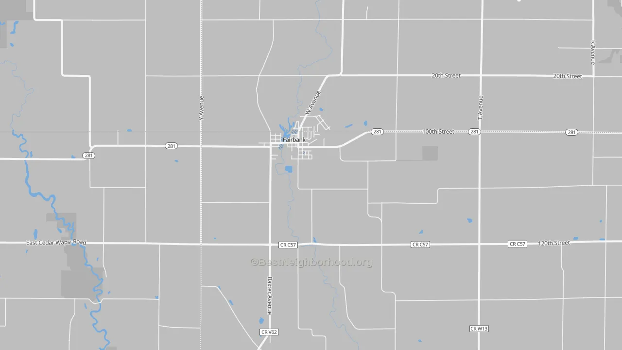 Transit Grade map of Fairbank, IA