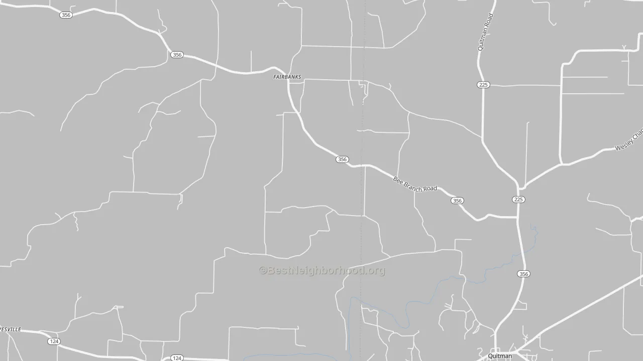 Transit Grade map of Fairbanks, AR