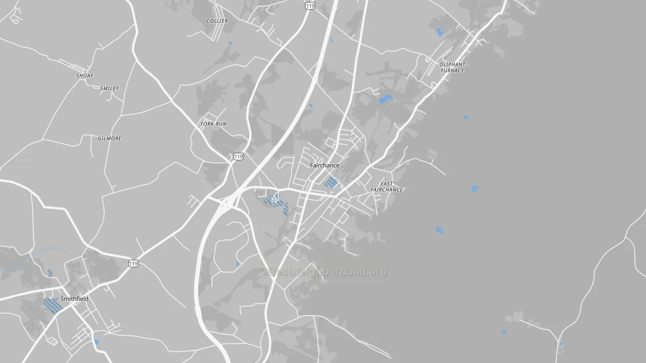 Transit Grade map of Fairchance, PA