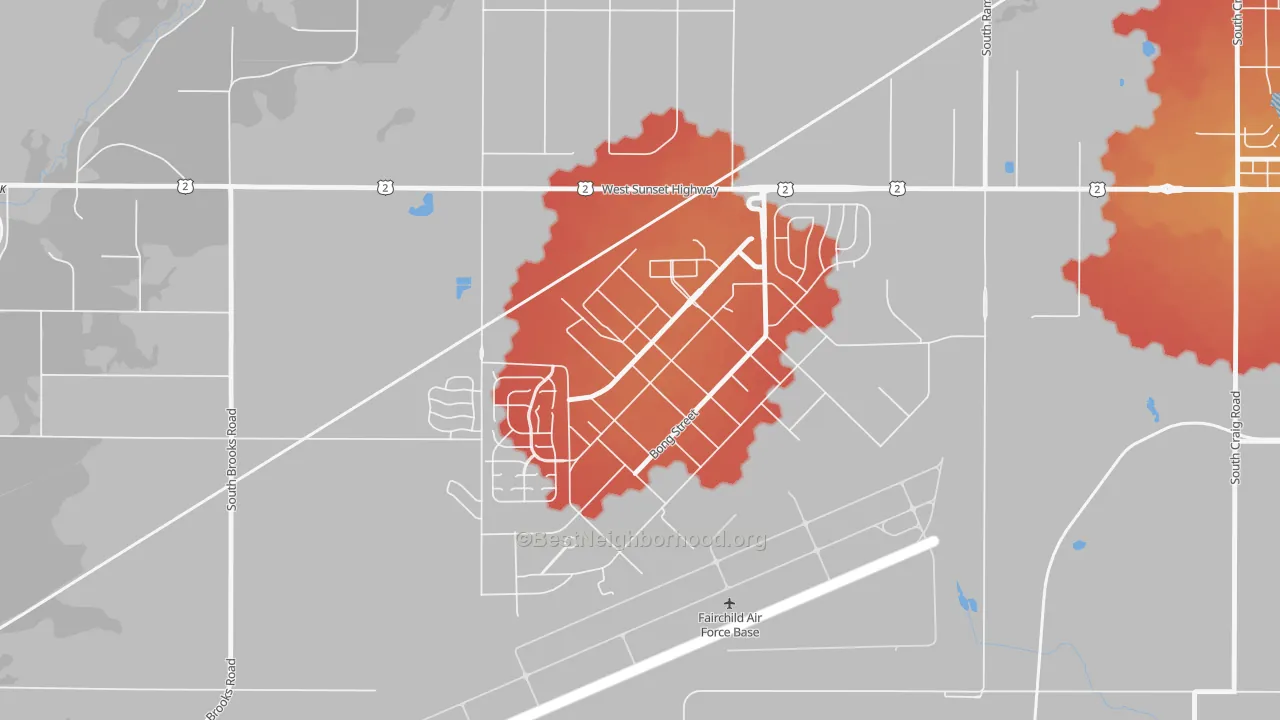 Transit Grade map of Fairchild AFB, WA
