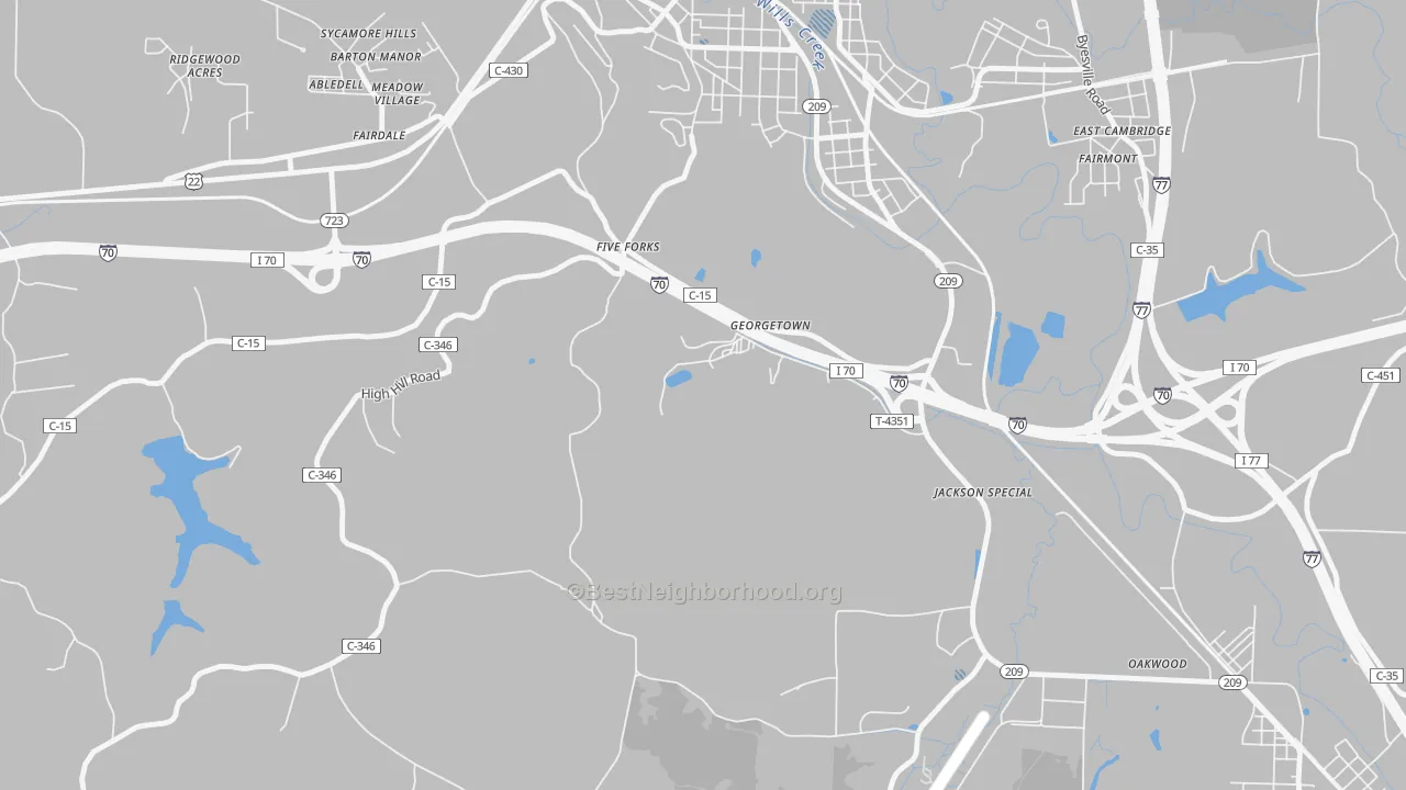Transit Grade map of Fairdale, OH