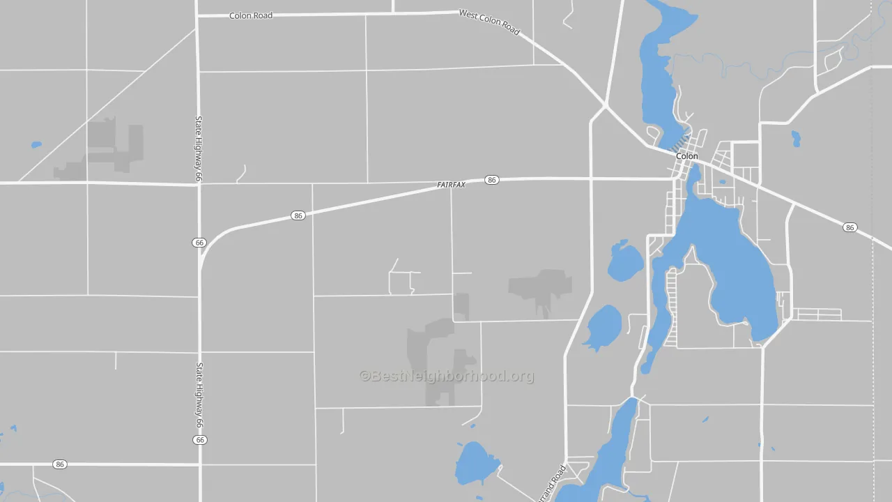 Transit Grade map of Fairfax, MI