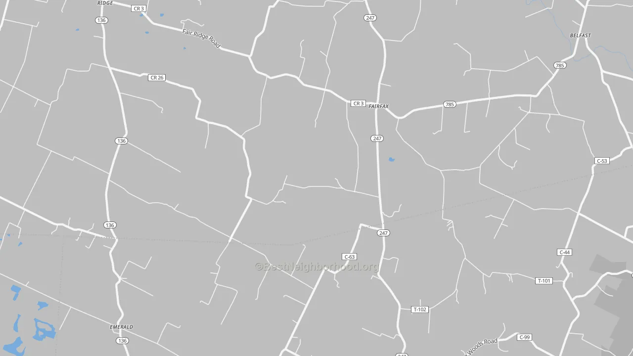 Transit Grade map of Fairfax, OH