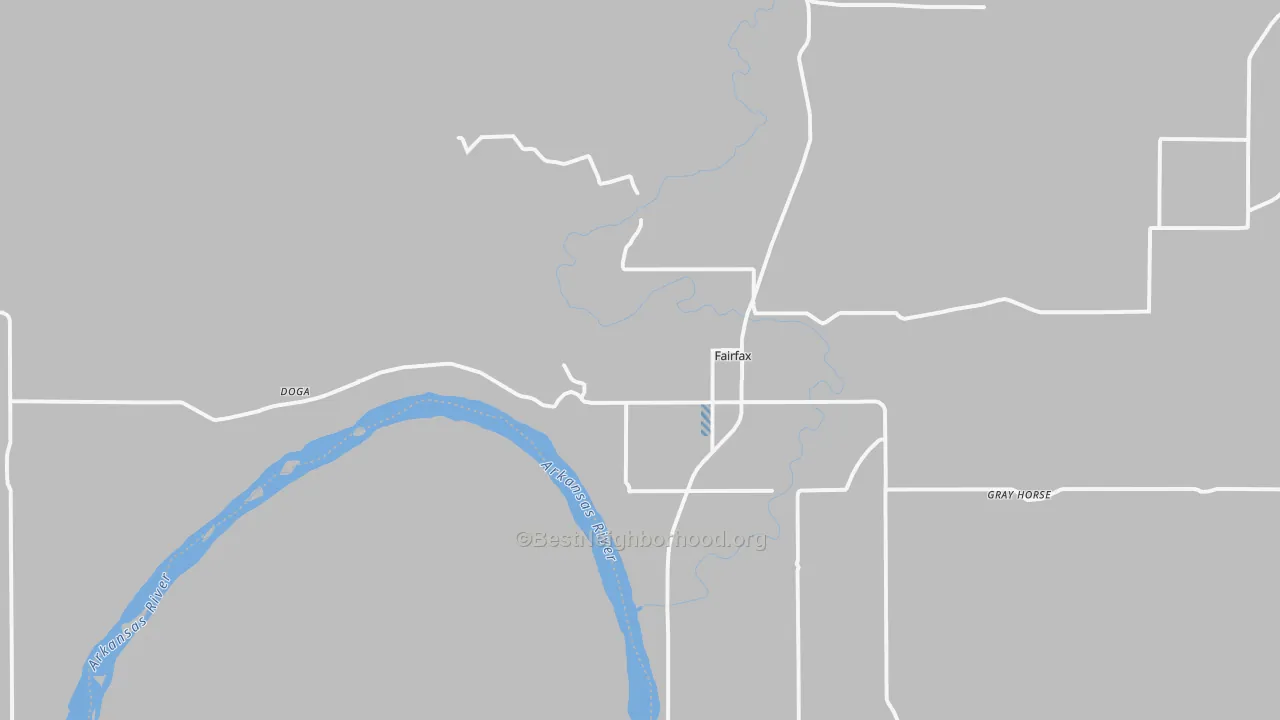 Transit Grade map of Fairfax, OK