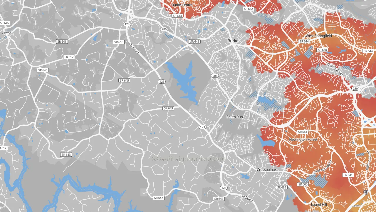 Transit Grade map of Fairfax Station, VA