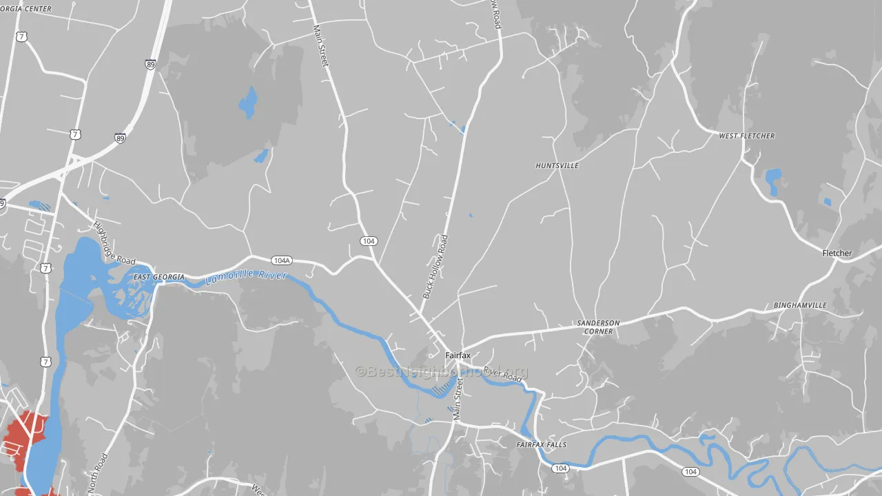 Transit Grade map of Fairfax, VT