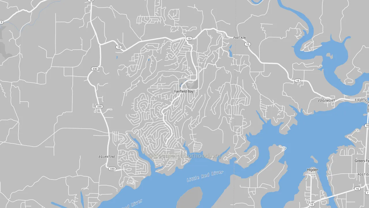 Transit Grade map of Fairfield Bay, AR
