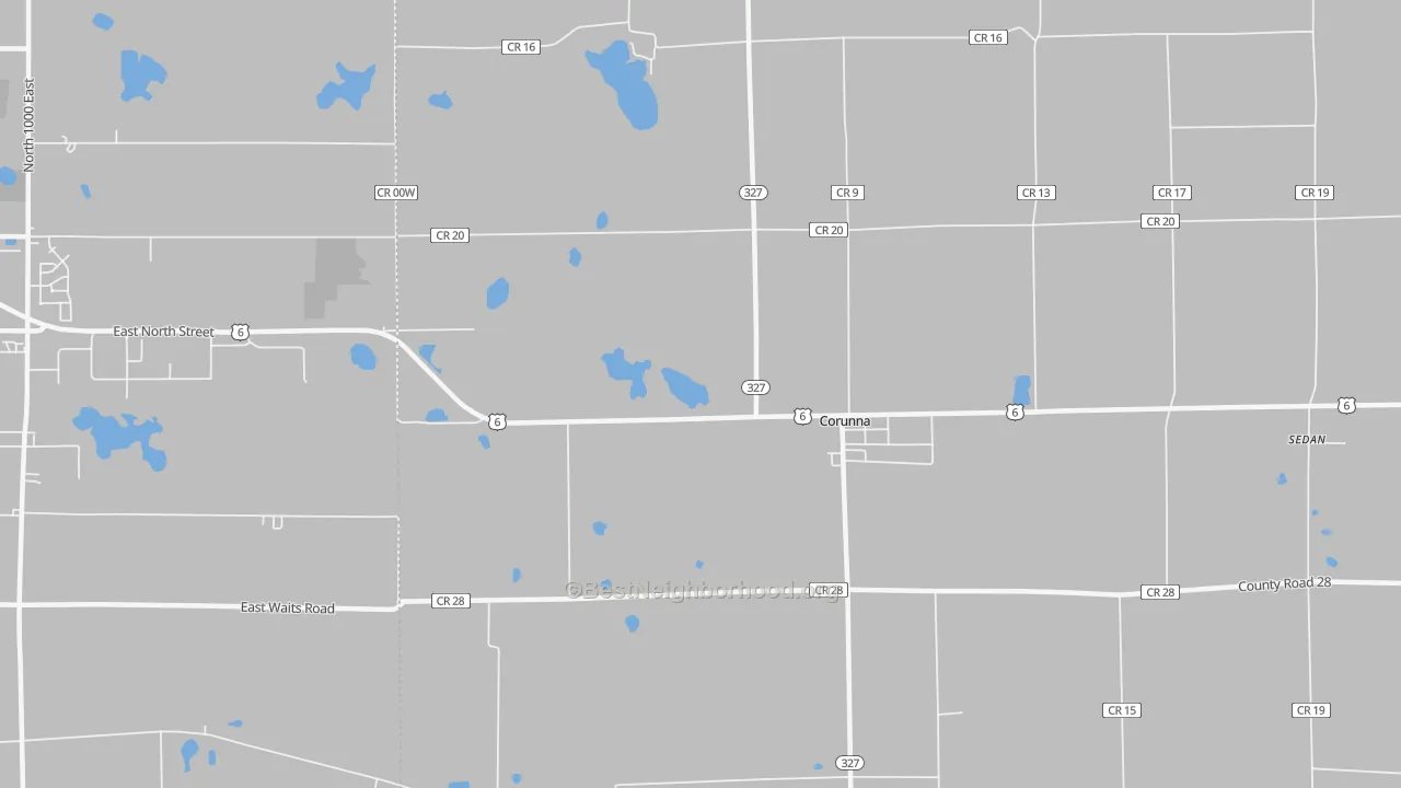 Transit Grade map of Fairfield Center, IN