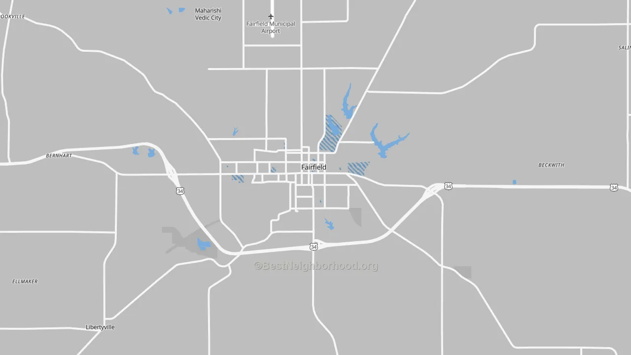 Transit Grade map of Fairfield, IA