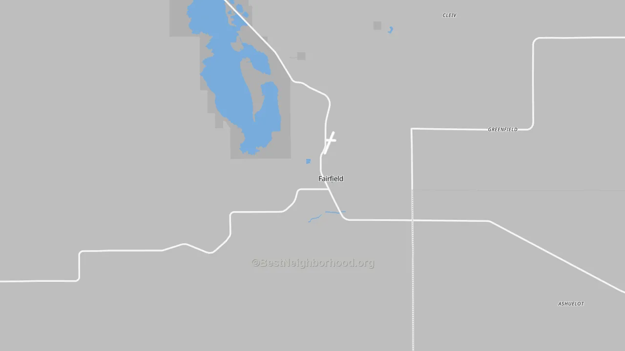 Transit Grade map of Fairfield, MT