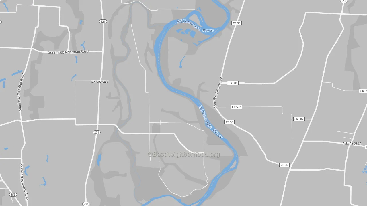 Transit Grade map of Fairfield, OR