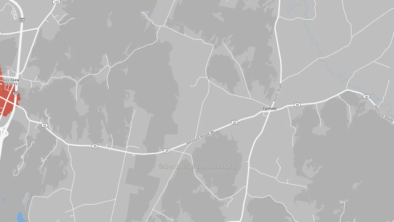 Transit Grade map of Fairfield, VT