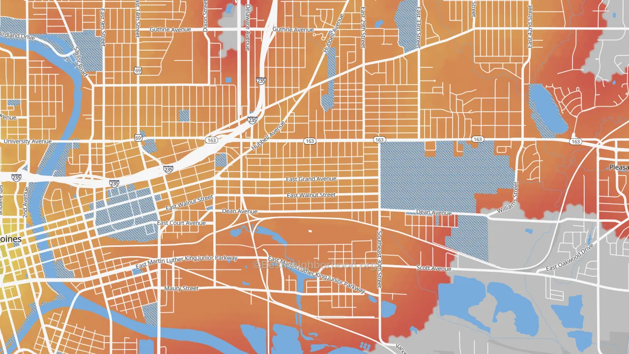 Transit Grade map of Fairground, Des Moines, IA
