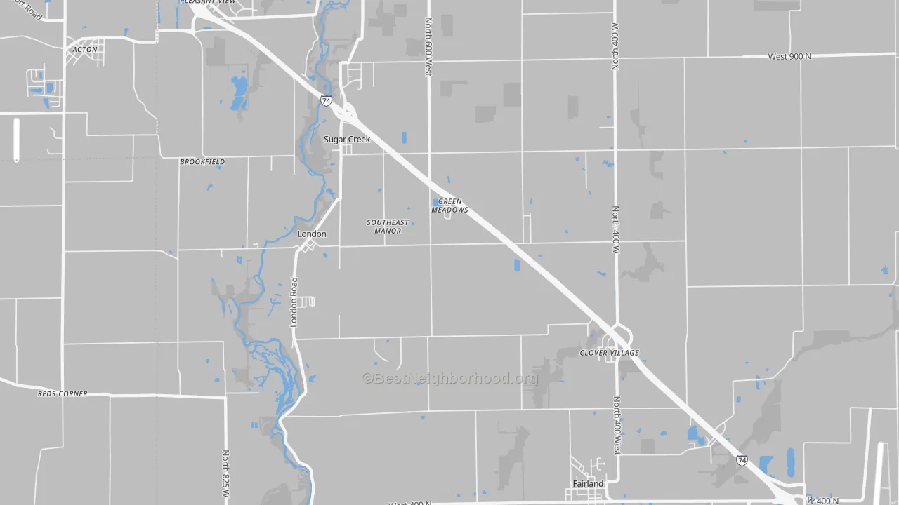 Transit Grade map of Fairland, IN