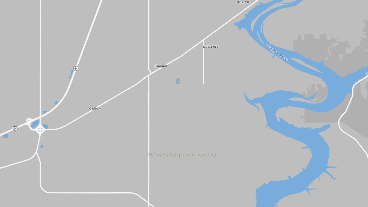 Transit Grade map of Fairland, OK