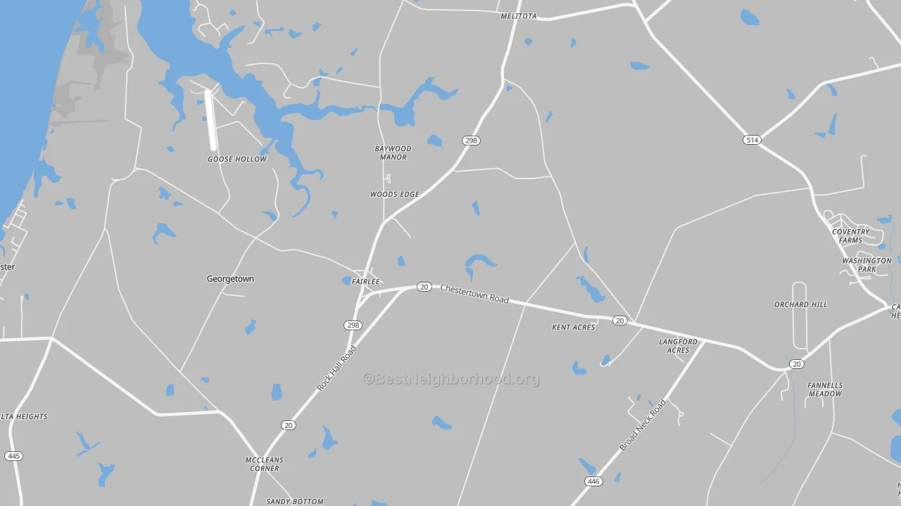 Transit Grade map of Fairlee, MD