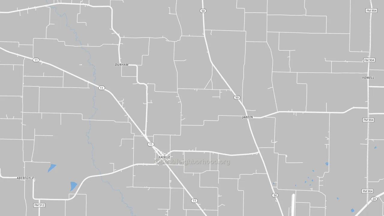Transit Grade map of Fairlie, TX