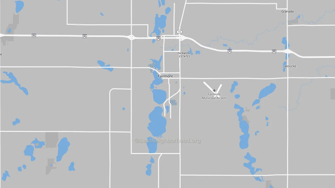 Transit Grade map of Fairmont, MN