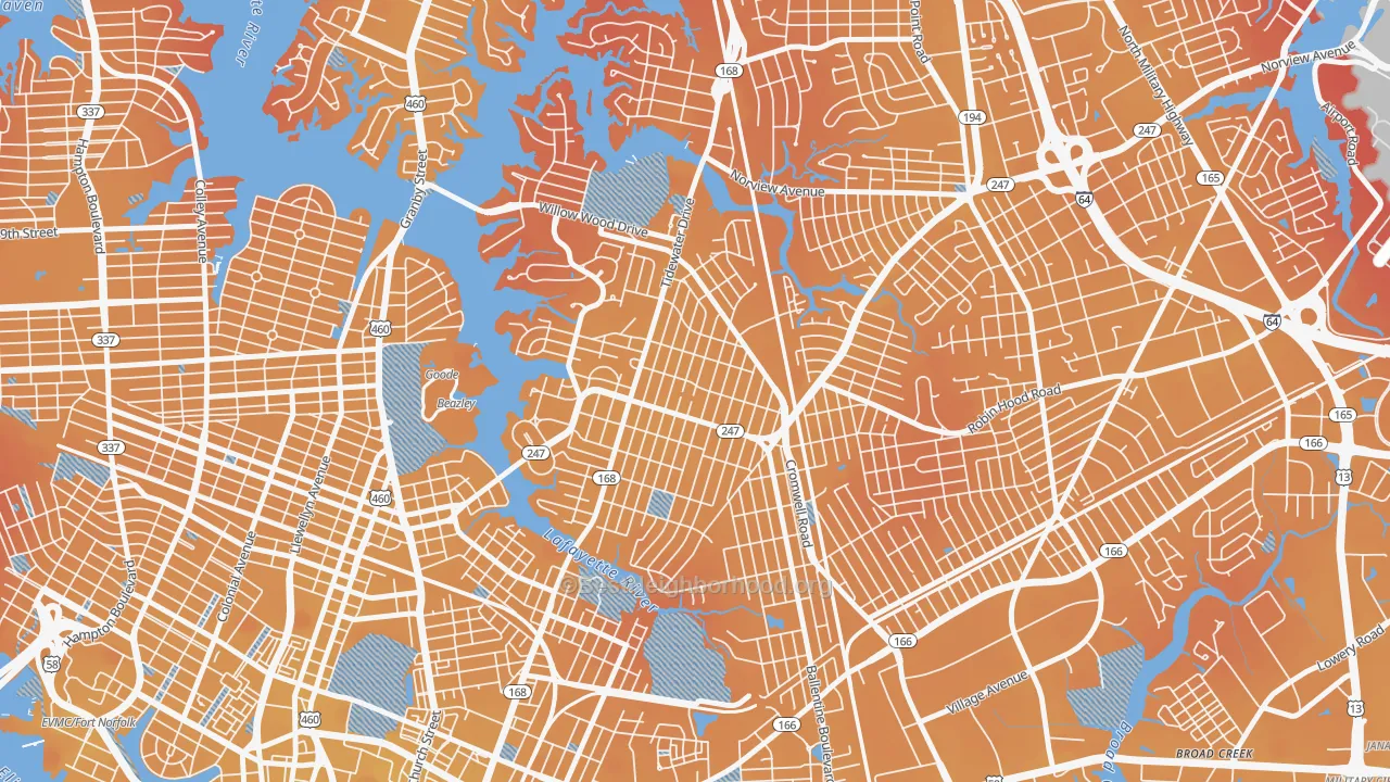 Transit Grade map of Fairmont Park, Norfolk, VA