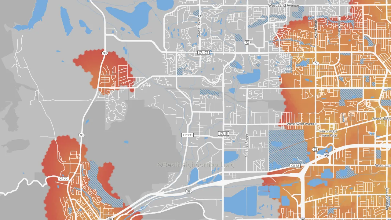 Transit Grade map of Fairmount, CO