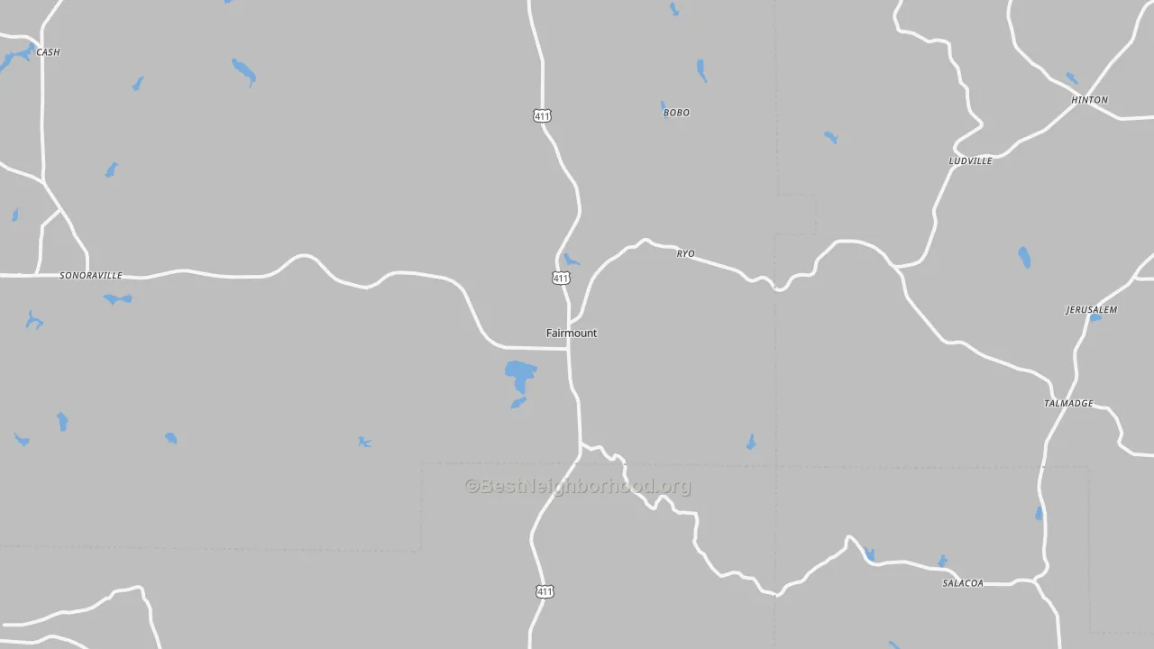 Transit Grade map of Fairmount, GA
