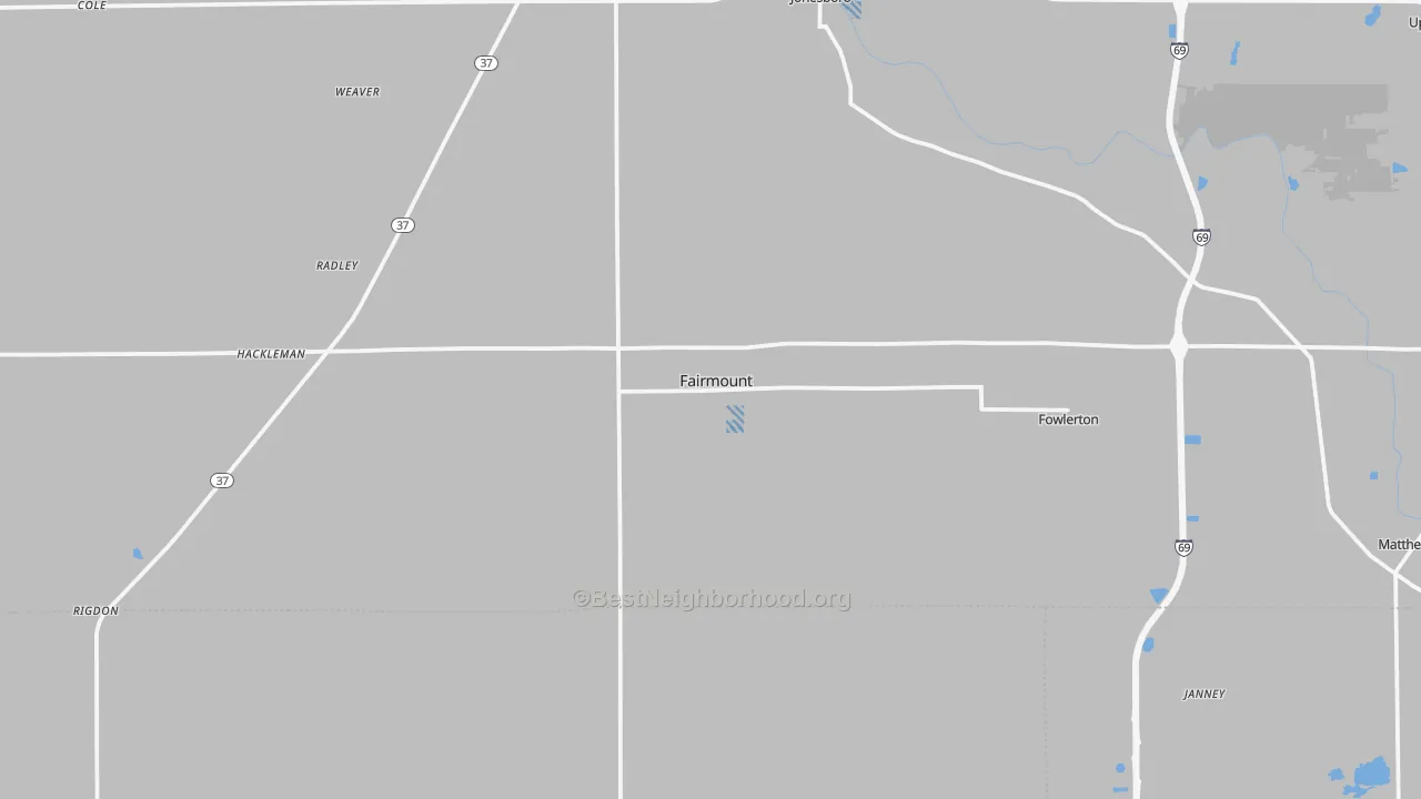 Transit Grade map of Fairmount, IN