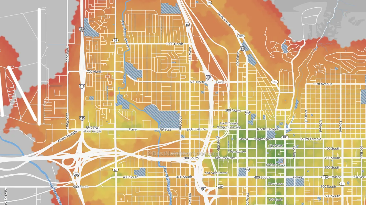 Transit Grade map of Fairpark, Salt Lake City, UT