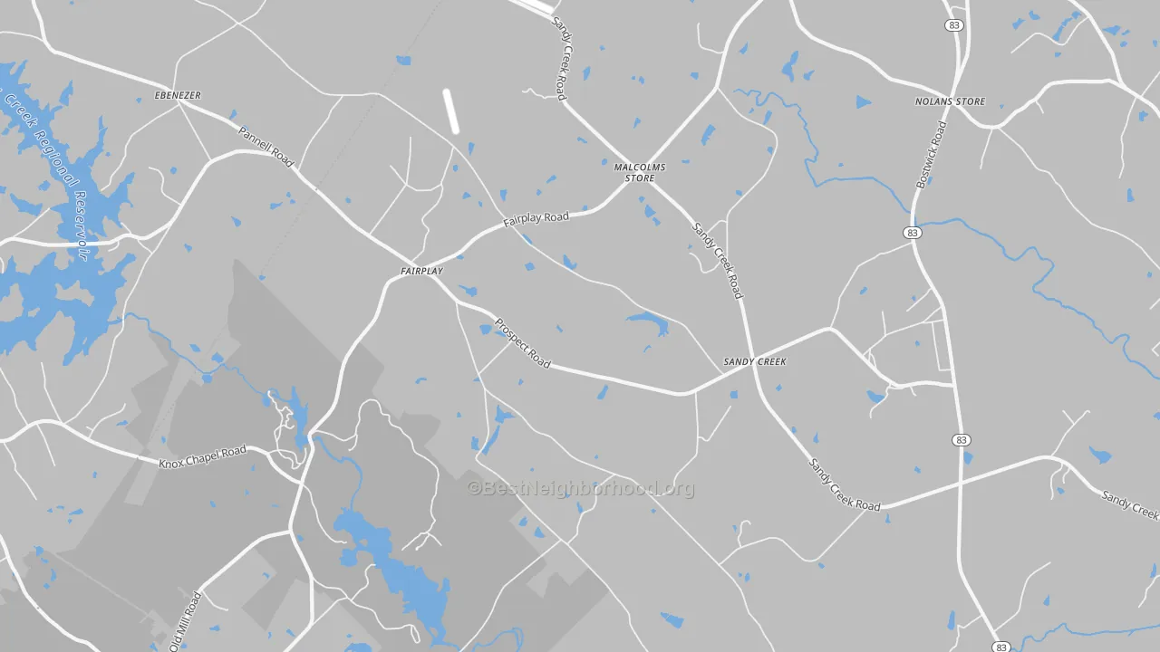 Transit Grade map of Fairplay, GA