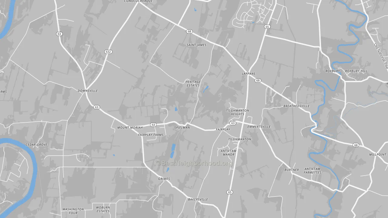 Transit Grade map of Fairplay, MD