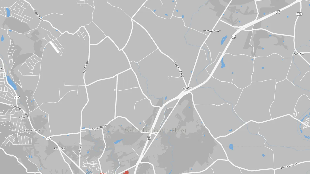 Transit Grade map of Fairplay, PA