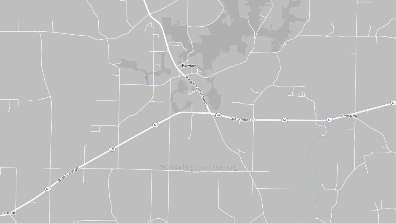 Transit Grade map of Fairview, AL
