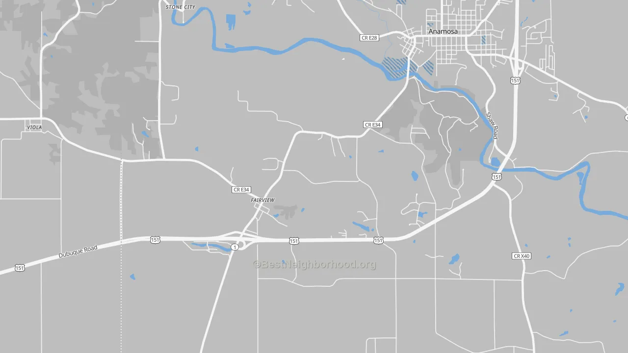 Transit Grade map of Fairview, IA