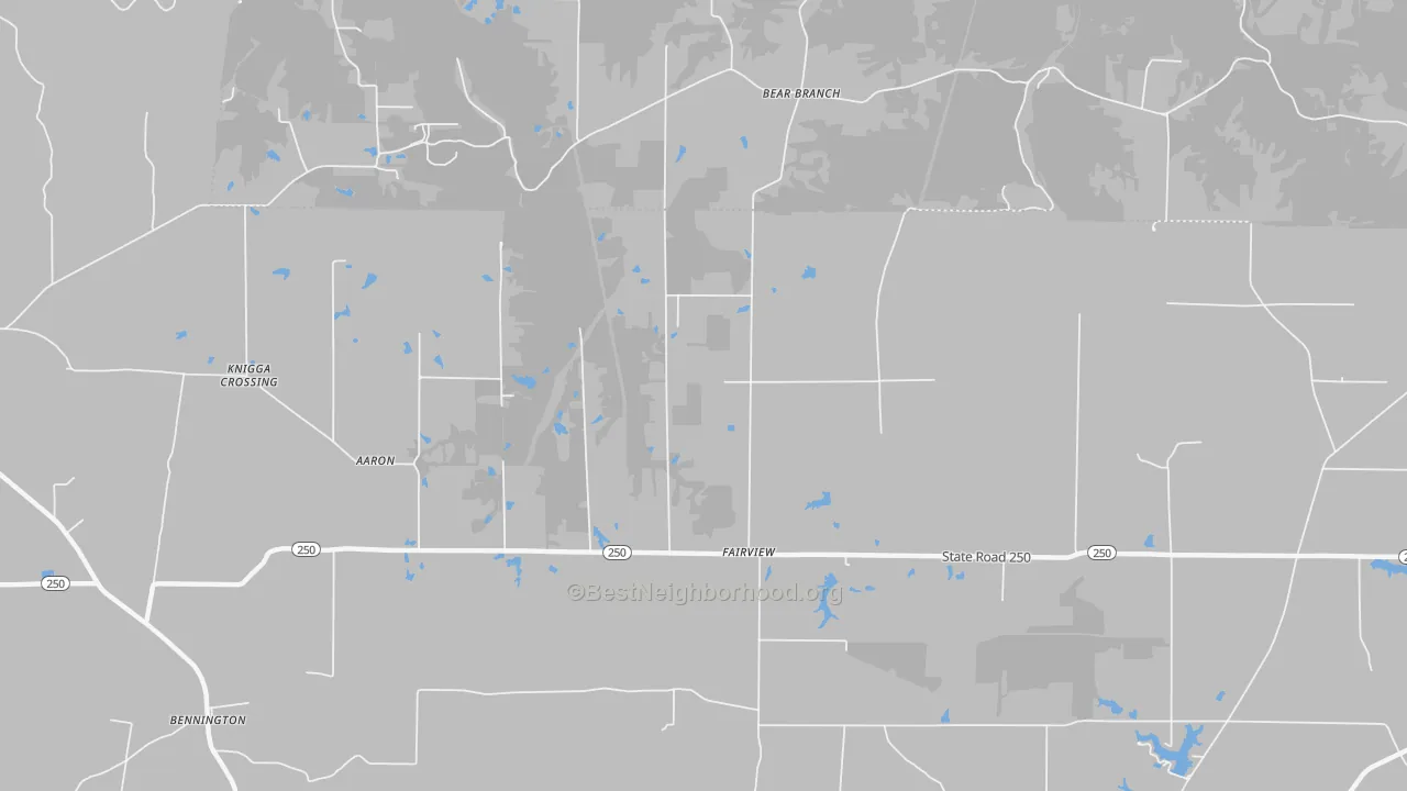 Transit Grade map of Fairview, IN