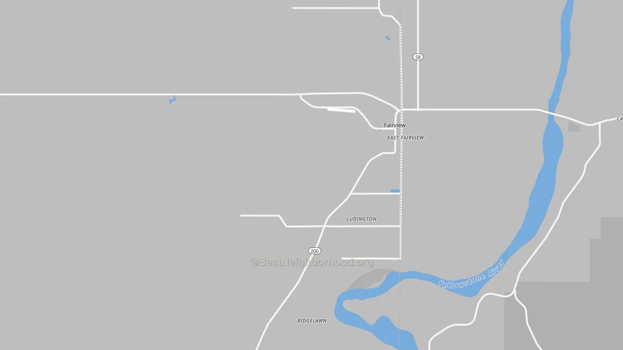 Transit Grade map of Fairview, MT