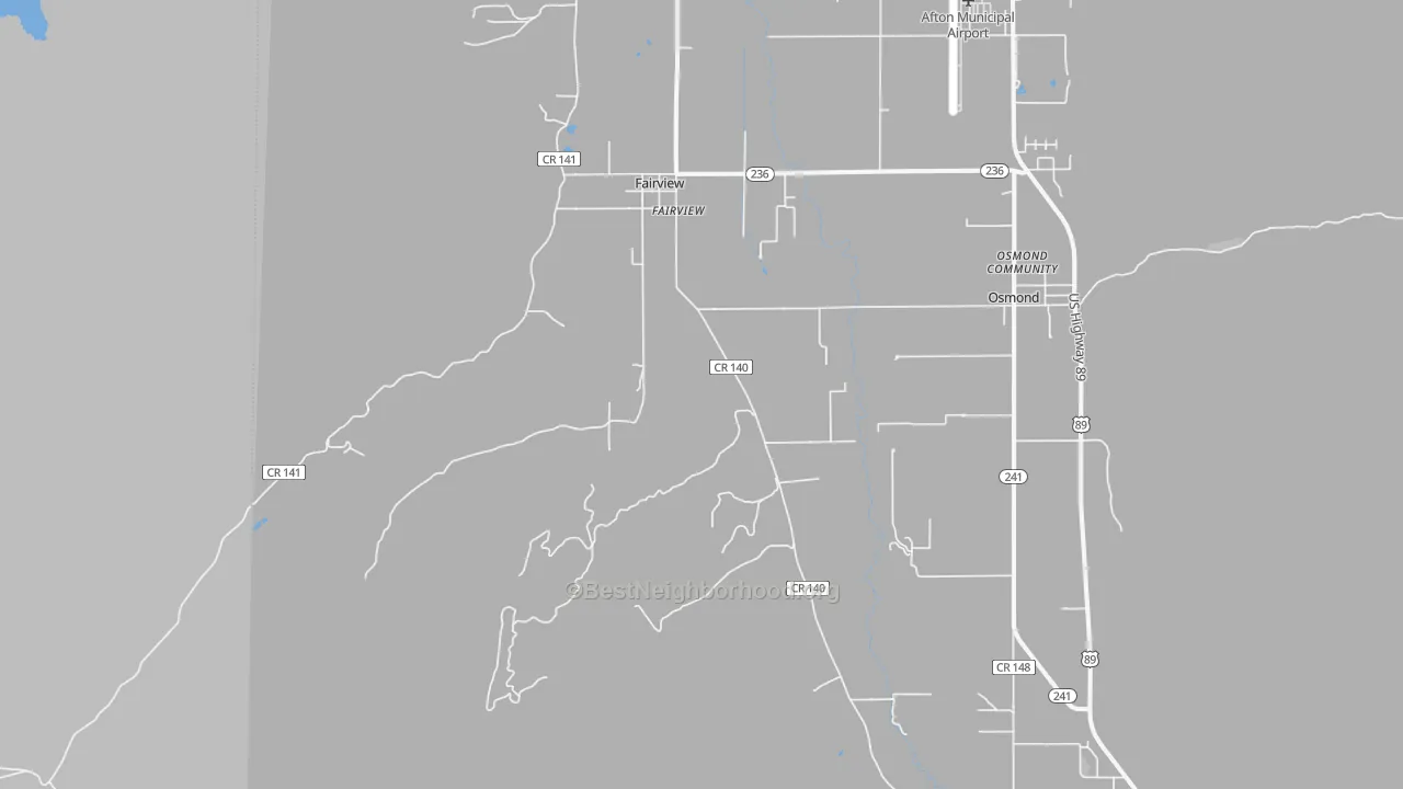 Transit Grade map of Fairview, WY