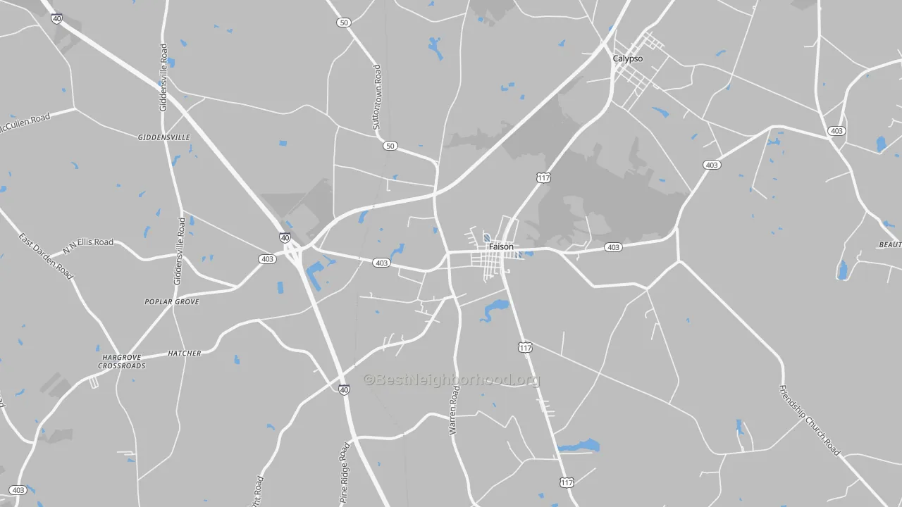 Transit Grade map of Faison, NC