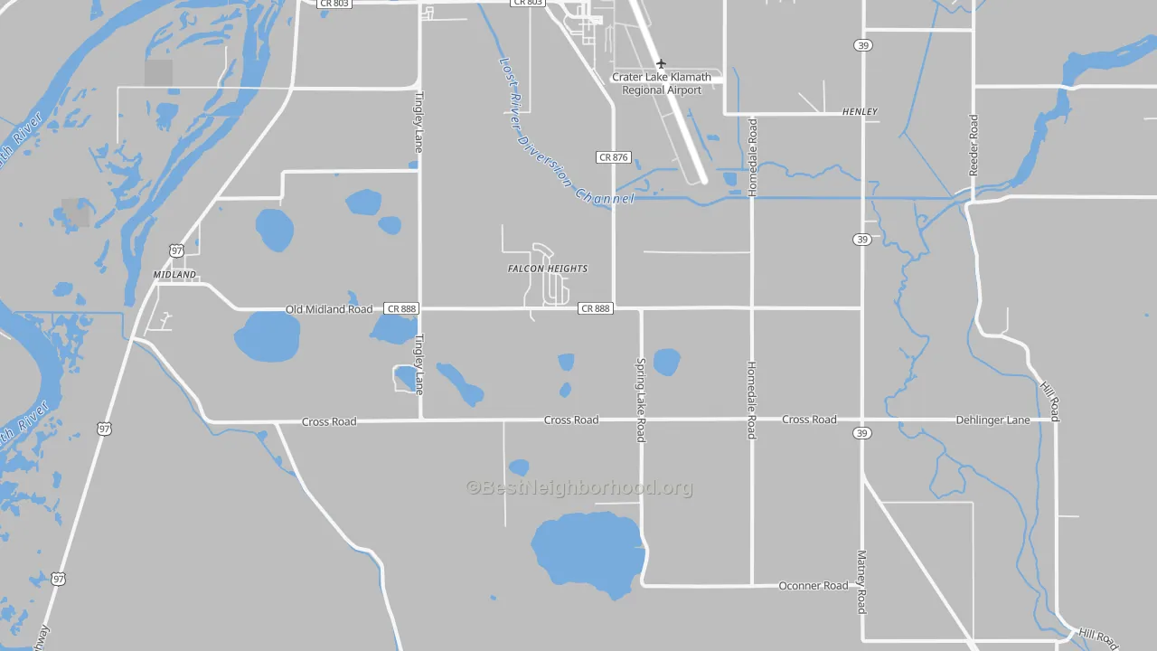 Transit Grade map of Falcon Heights, OR