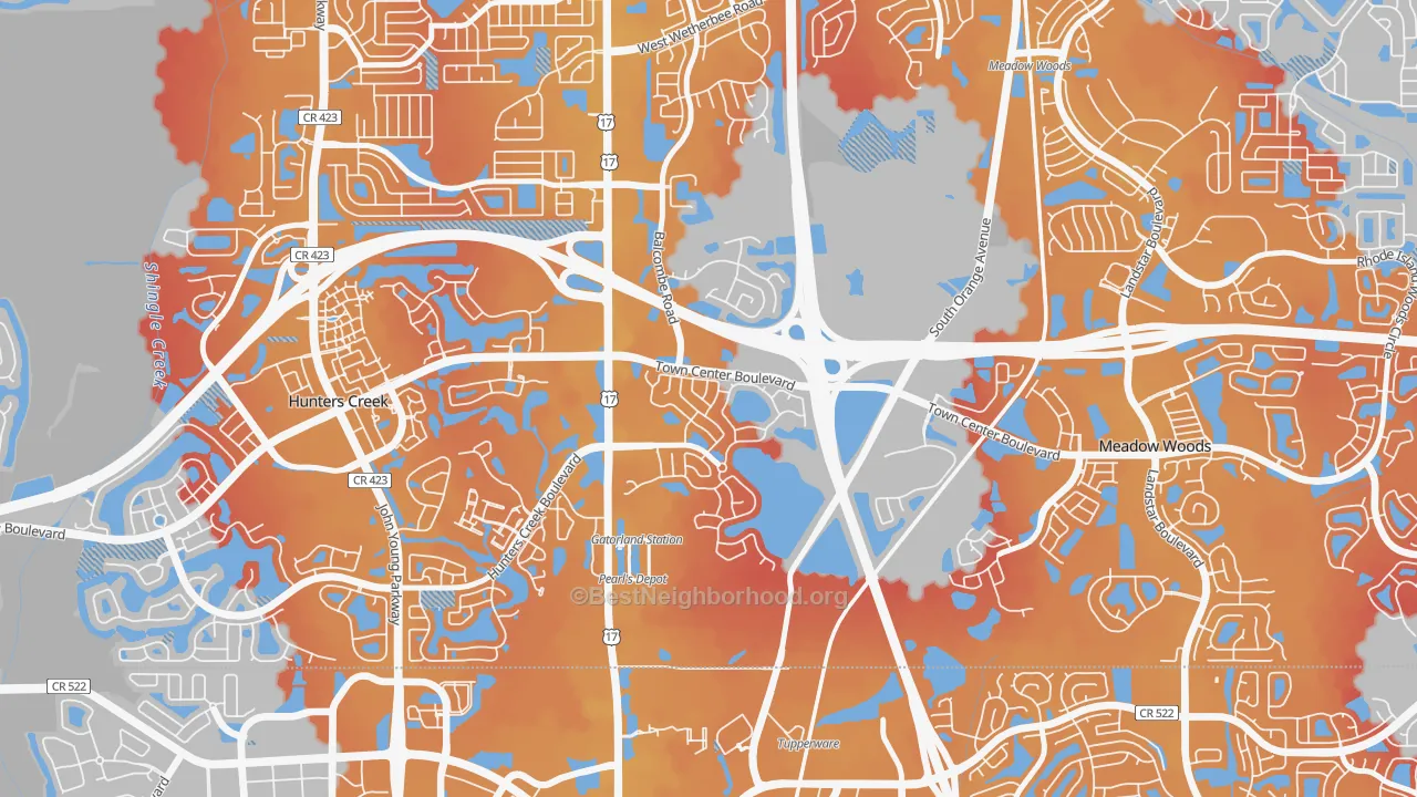 Transit Grade map of Falcon Trace, Southchase, FL