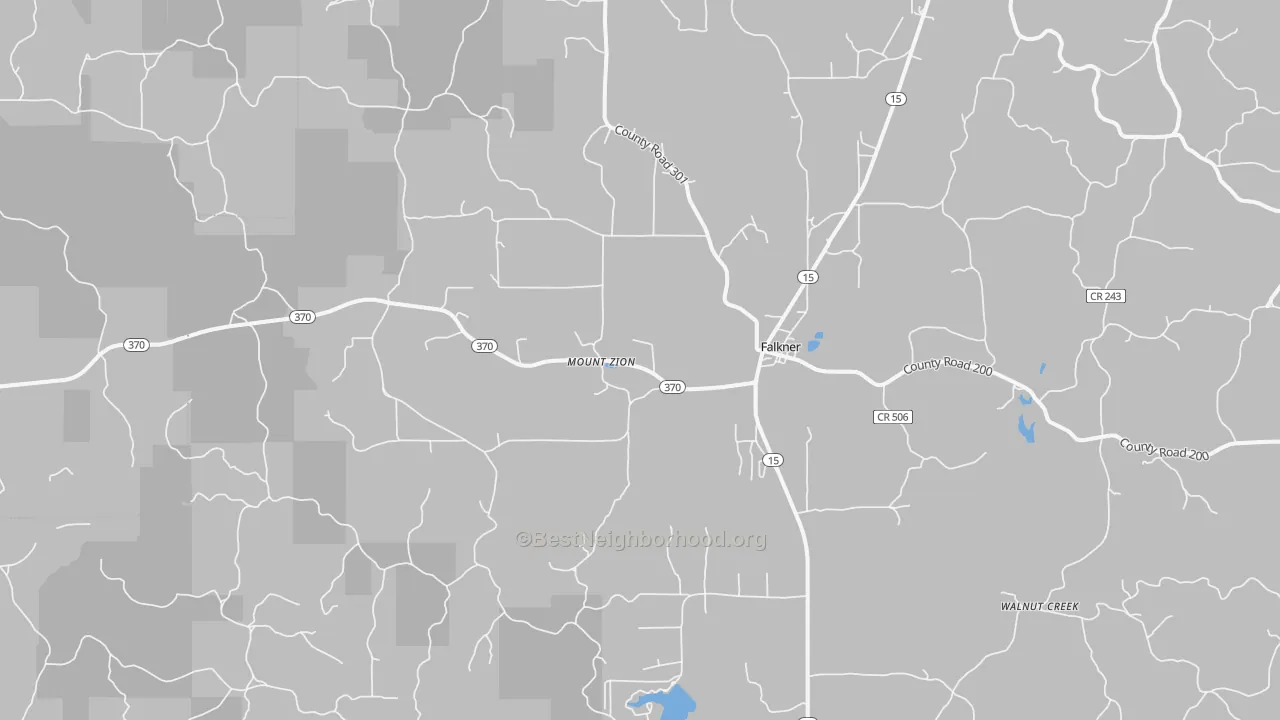 Transit Grade map of Falkner, MS