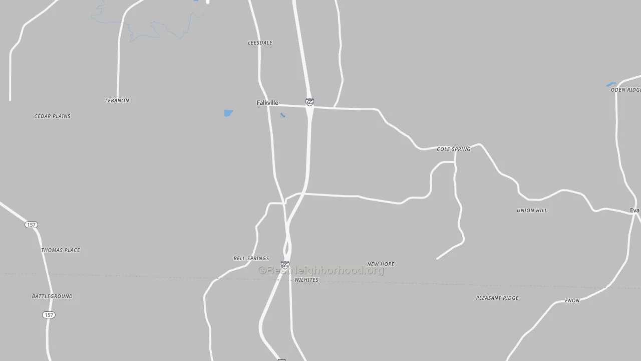 Transit Grade map of Falkville, AL