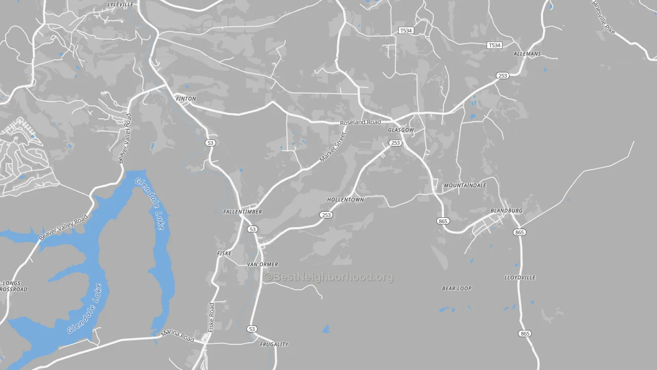 Transit Grade map of Fallentimber, PA