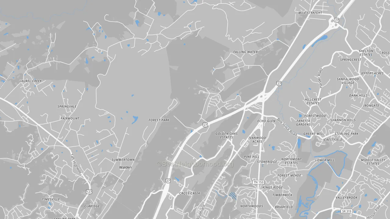 Transit Grade map of Falling Water, TN