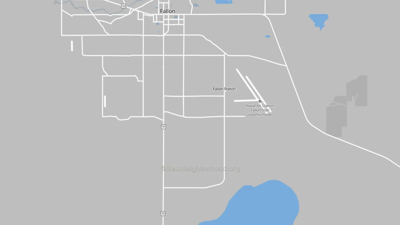 Transit Grade map of Fallon Naval Air Station, NV
